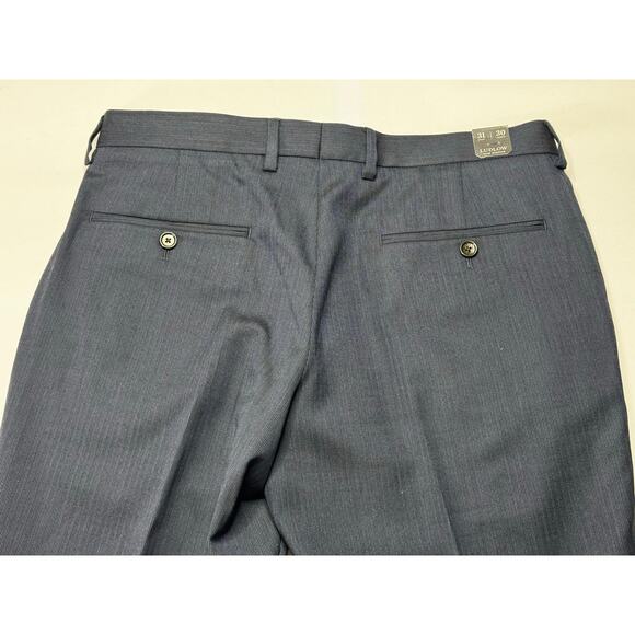 NWT J. Crew Men's Ludlow Slim Tapered Leg Blue Wool Dress Pants - Size 31x27.5 - Picture 4 of 10